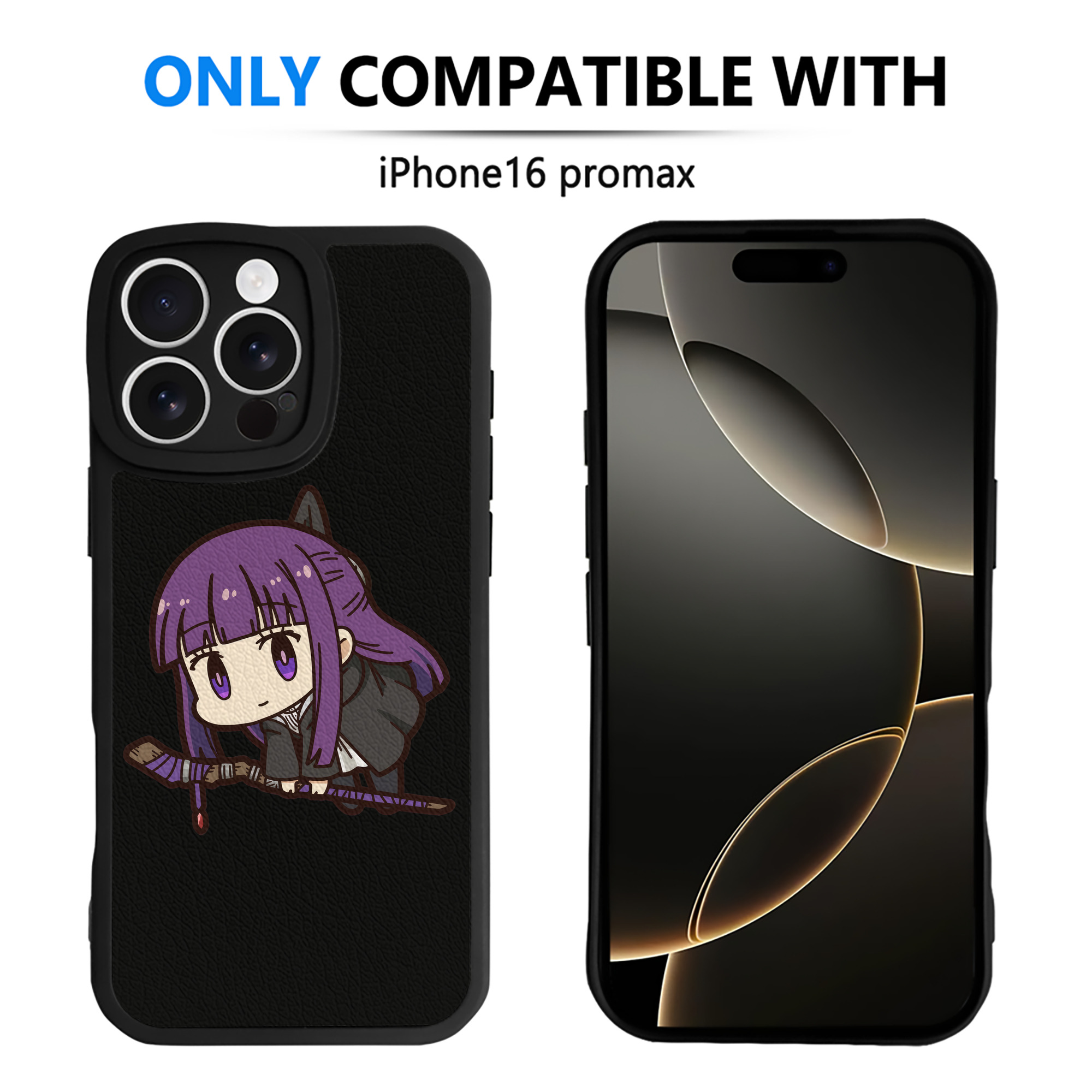 （画像用） 葬送のフリーレン Frieren 【iPhone 16シリーズ対応】シリコンスマホケース（レザー調） 材質：シリコン